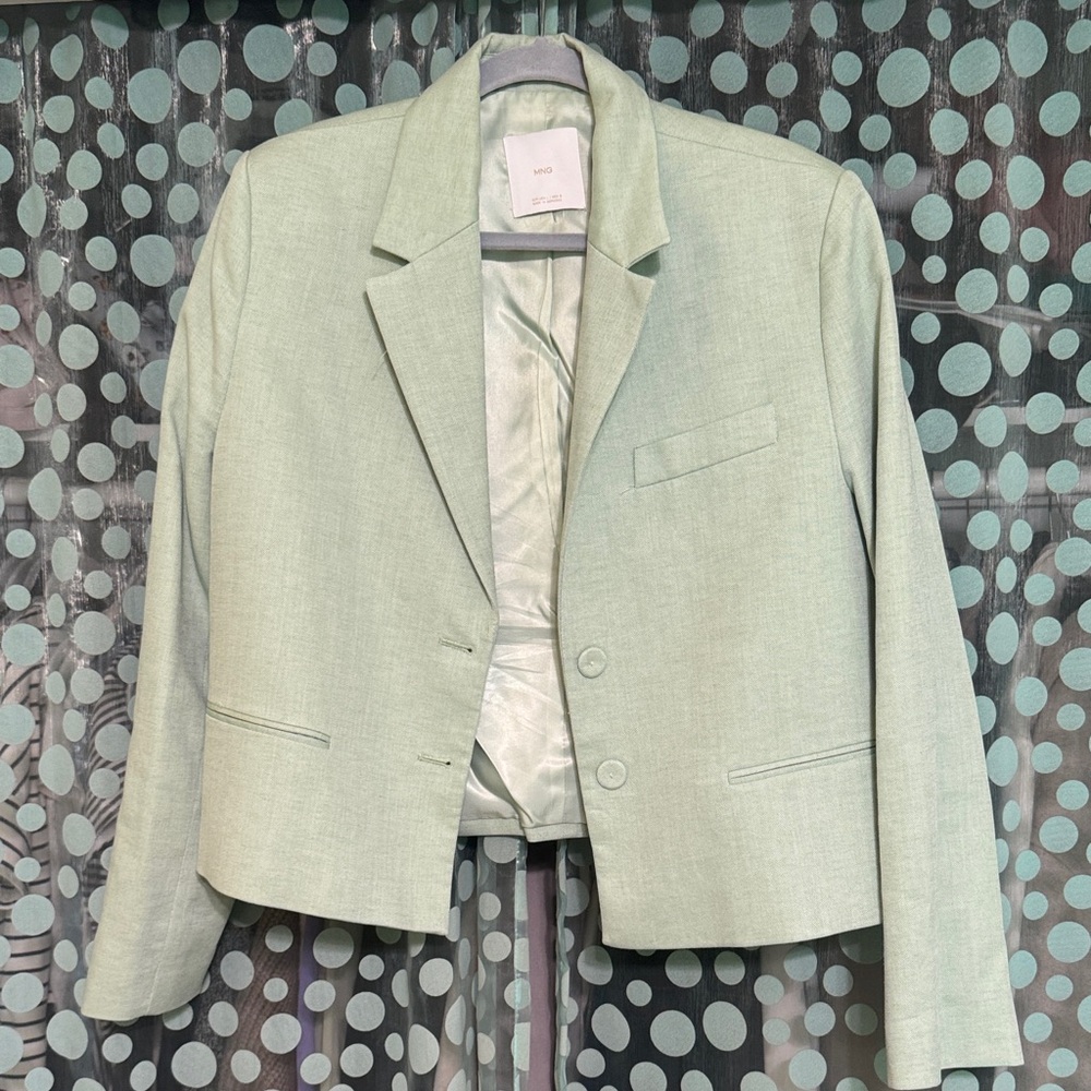 Mango Mint Green Blazer